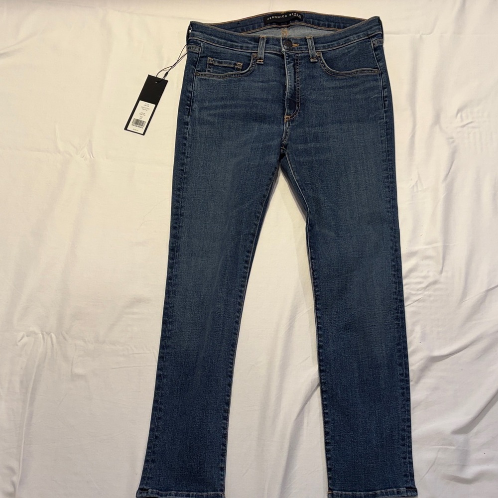 Veronica Beard Blue Straight Leg Jeans